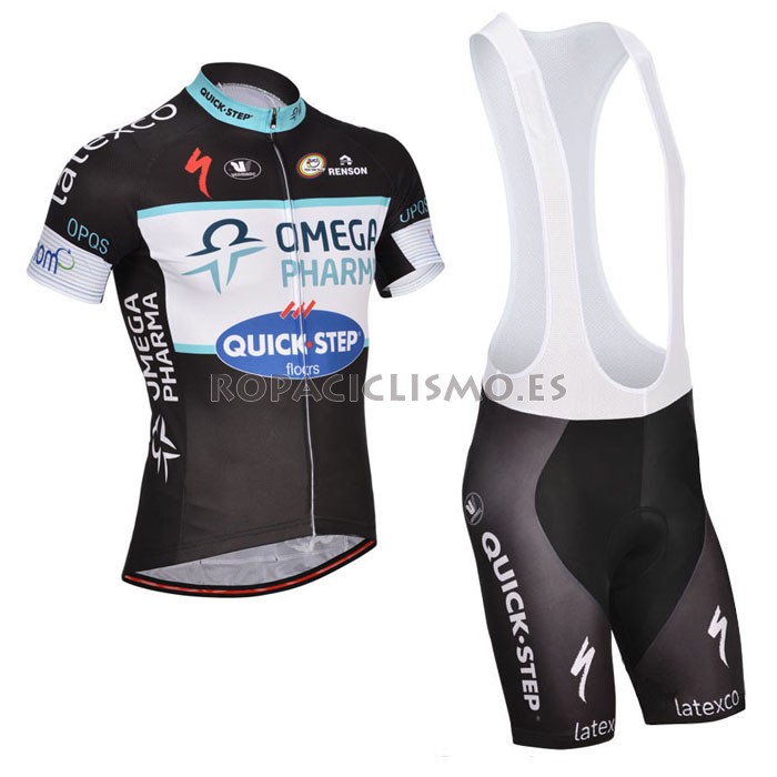 2014 Maillot Quick Step tirantes Negro